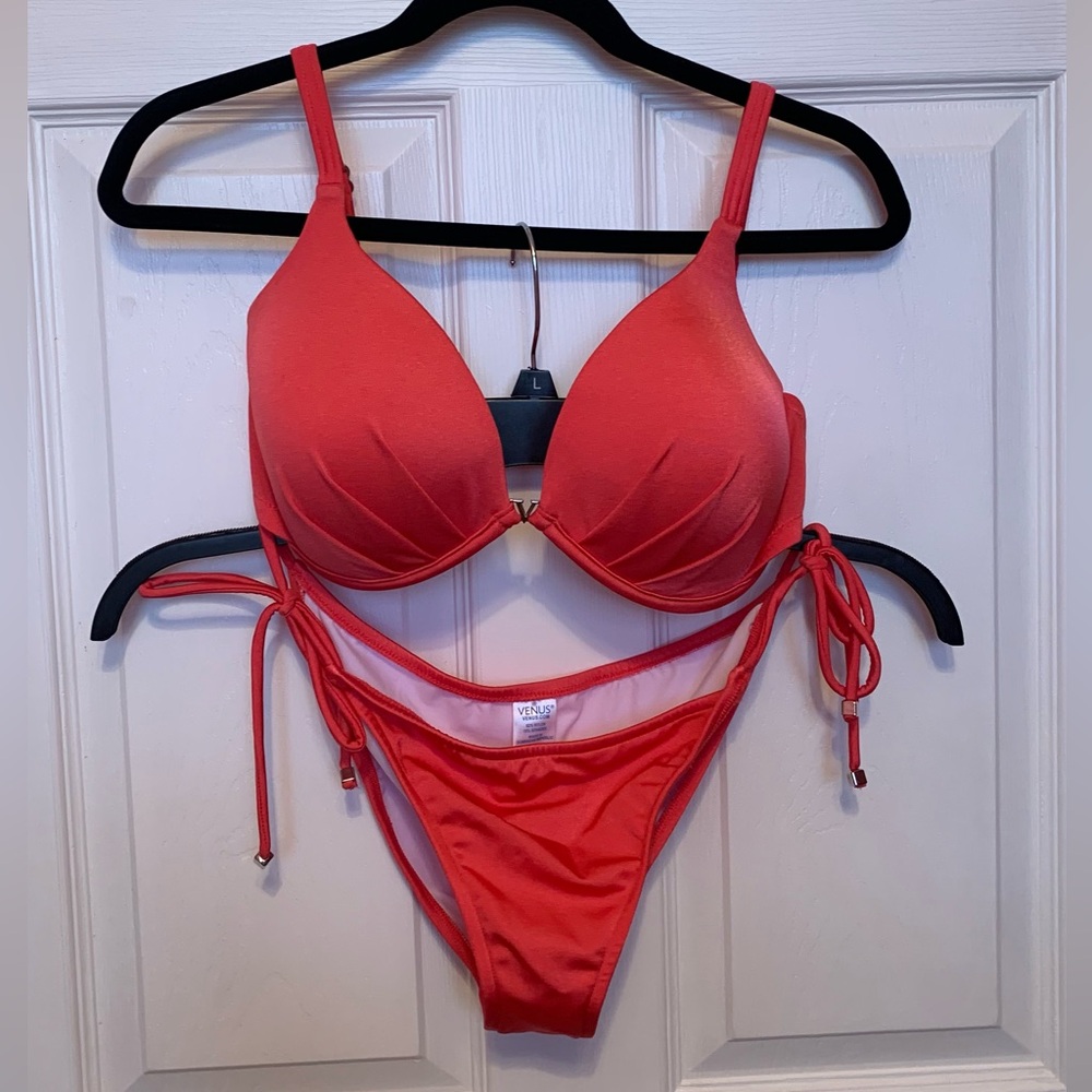 Red Push-Up Bikini Set - Two Piece Swimwear